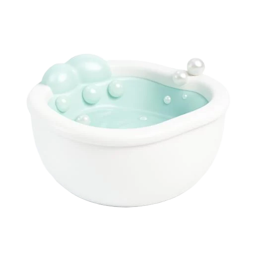 Hand-drawn outdoor spa bath with bubbles