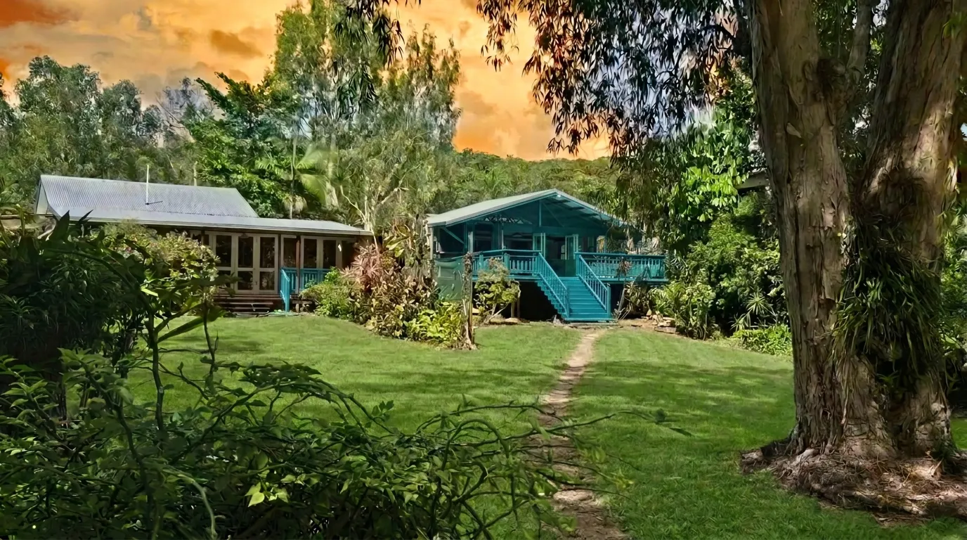 Harmony by the Sea Queenslander nestled in its tropical garden